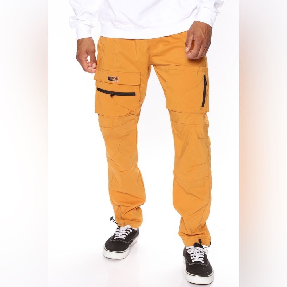 Reason Easy Nylon Cargo Pants In Timber - Picture 3 of 8